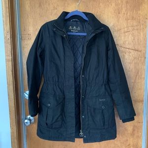 Barbour black waxed jacket